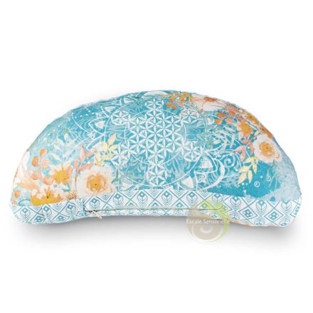 Coussin fuzen turquoise floral