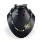 Parure bijoux agate mousse collier, bracelet et boucles d'oreilles