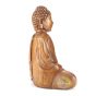 Petite statue Bouddha 16,5 cm assis lotus méditation bois de suar