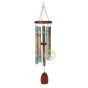 Carillon 61 cm marbré en aluminium vert émeraude et bois de fresnes accordé Woodstock Chimes