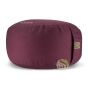 Coussin aubergine déhoussable garni de cosses de sarrasin