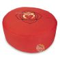 Coussin 1er chakra rouge 36cm brodé pour méditer