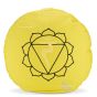 Coussin chakra plexus solaire garni de cosses de sarrasin 