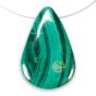 Pendentif malachite avec tour de cou bijoux pierre minérale pièce unique