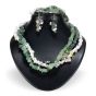 Parure de bijoux sérénité 3 pièces en agate mousse, aventurine verte et magnésite