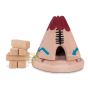 Tipi tepee teepee indien en terre cuite pour encens cônes bûches bois