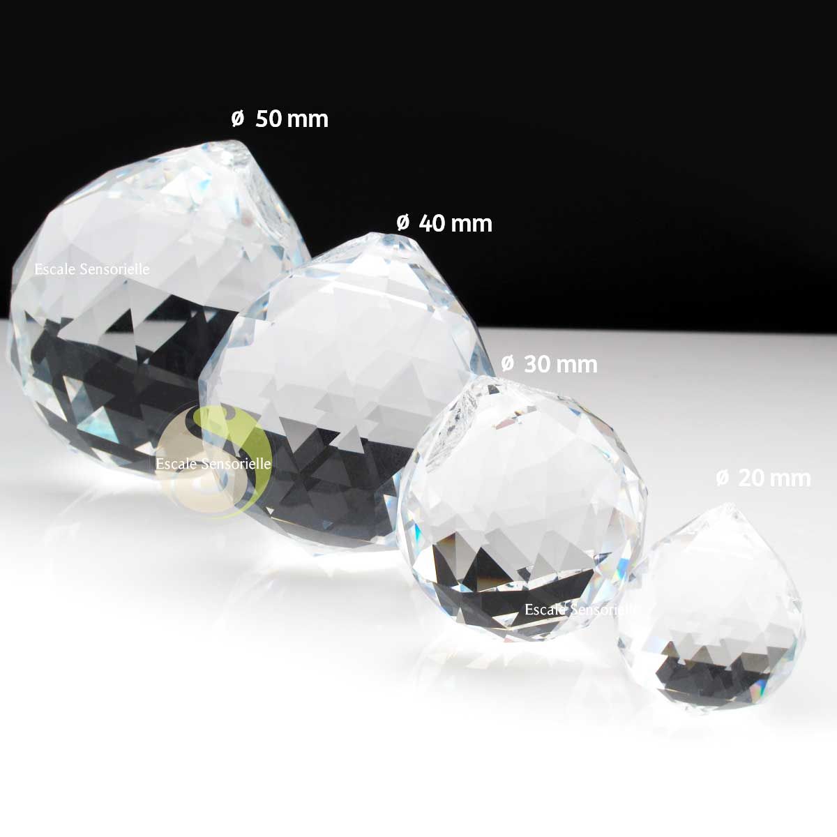 50mm boule de cristal à facettes lustre prismes plafonnier