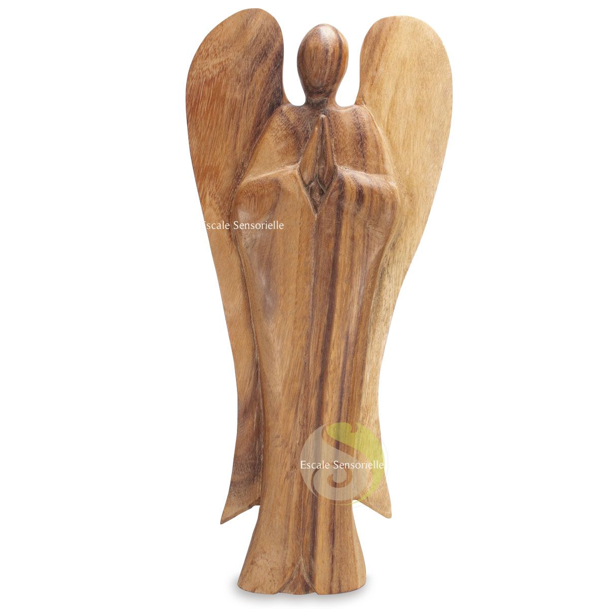 ange gardien bois statue spirituelle messager divin