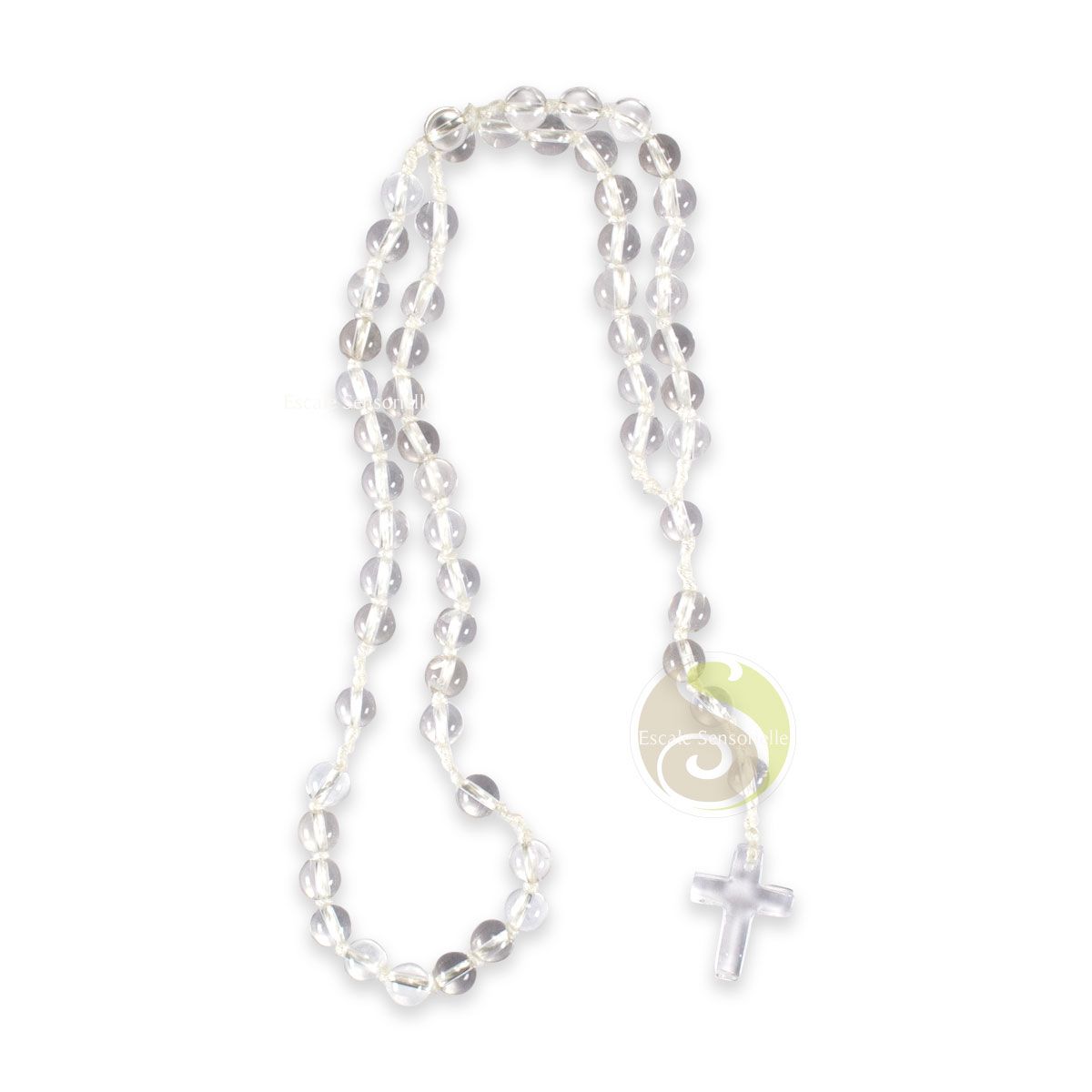 Chapelet de la miséricorde en cristal de roche pour le rosaire