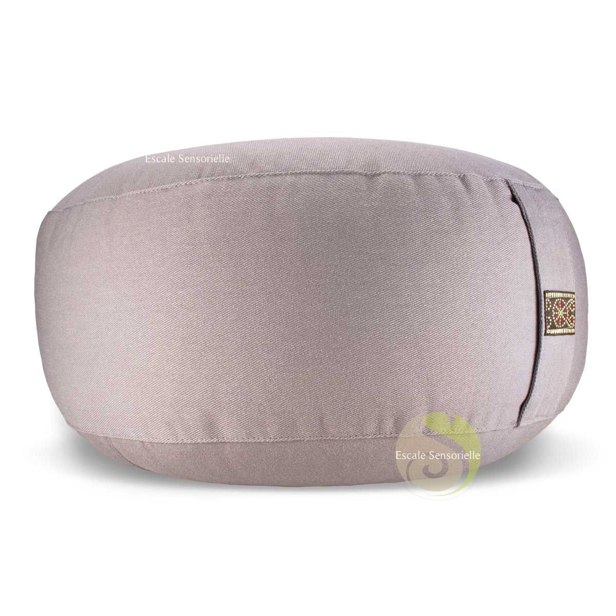 Coussin taupe déhoussable avec poignée de transport