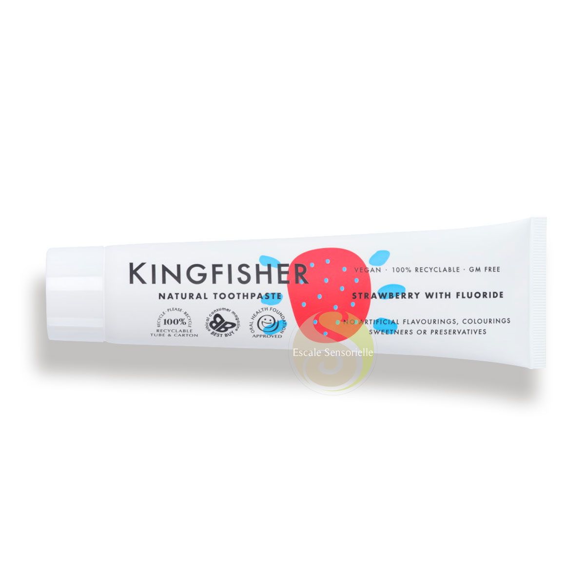 Dentifrice naturel enfant fraise avec fluor Kingfisher