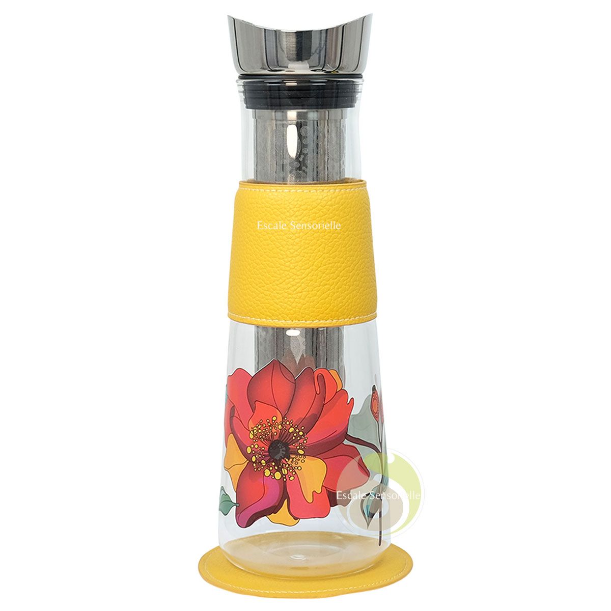 Poppy Eve by Eigenart carafe borosilicate 1.25l avec filtre amovible inox