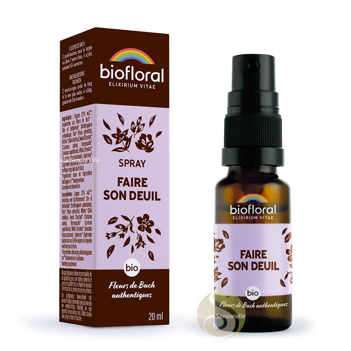 Faire son deuil complexe bio en spray avec alcool 20ml Biofloral