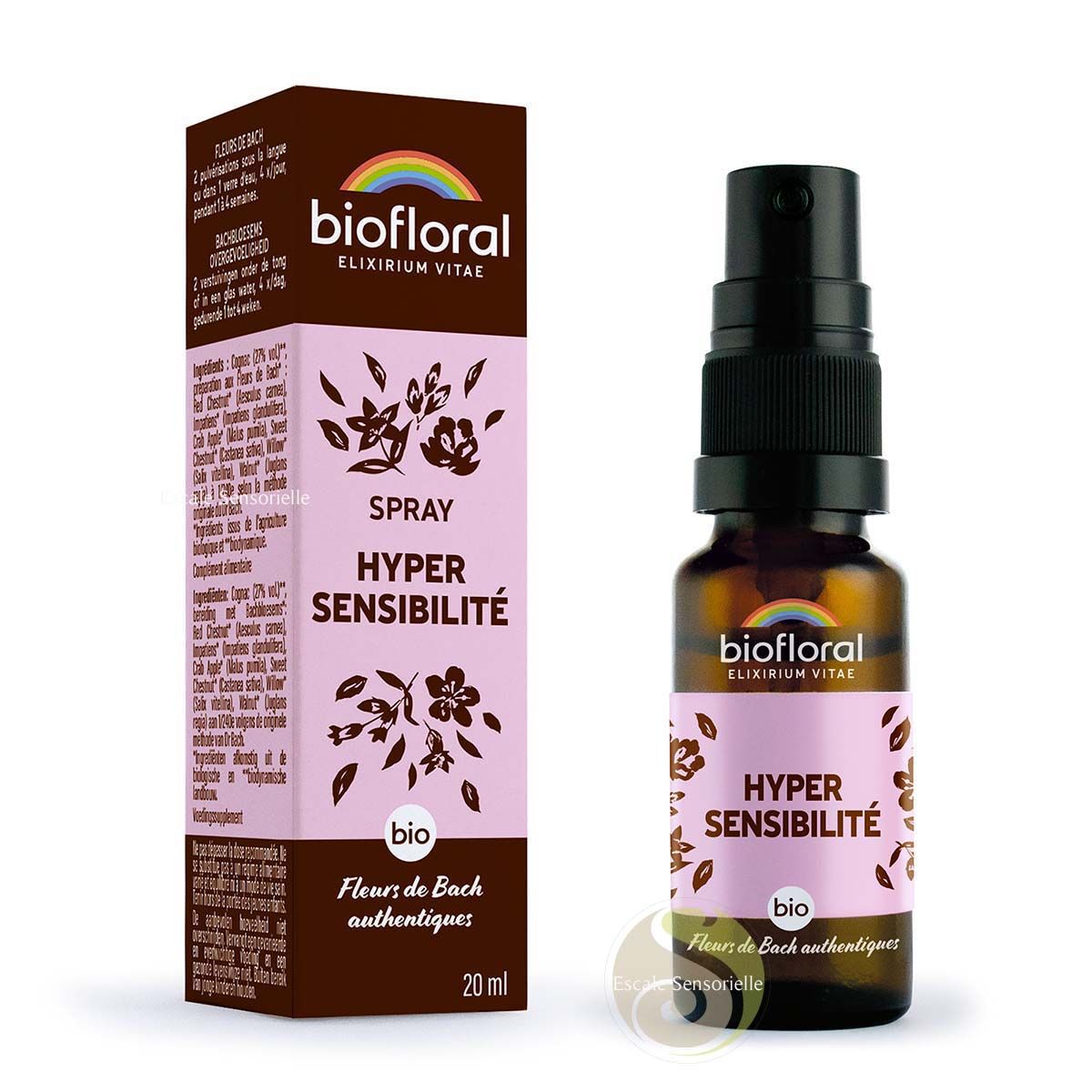 Hypersensibilité complexe de Bach Bio en spray avec alcool Biofloral