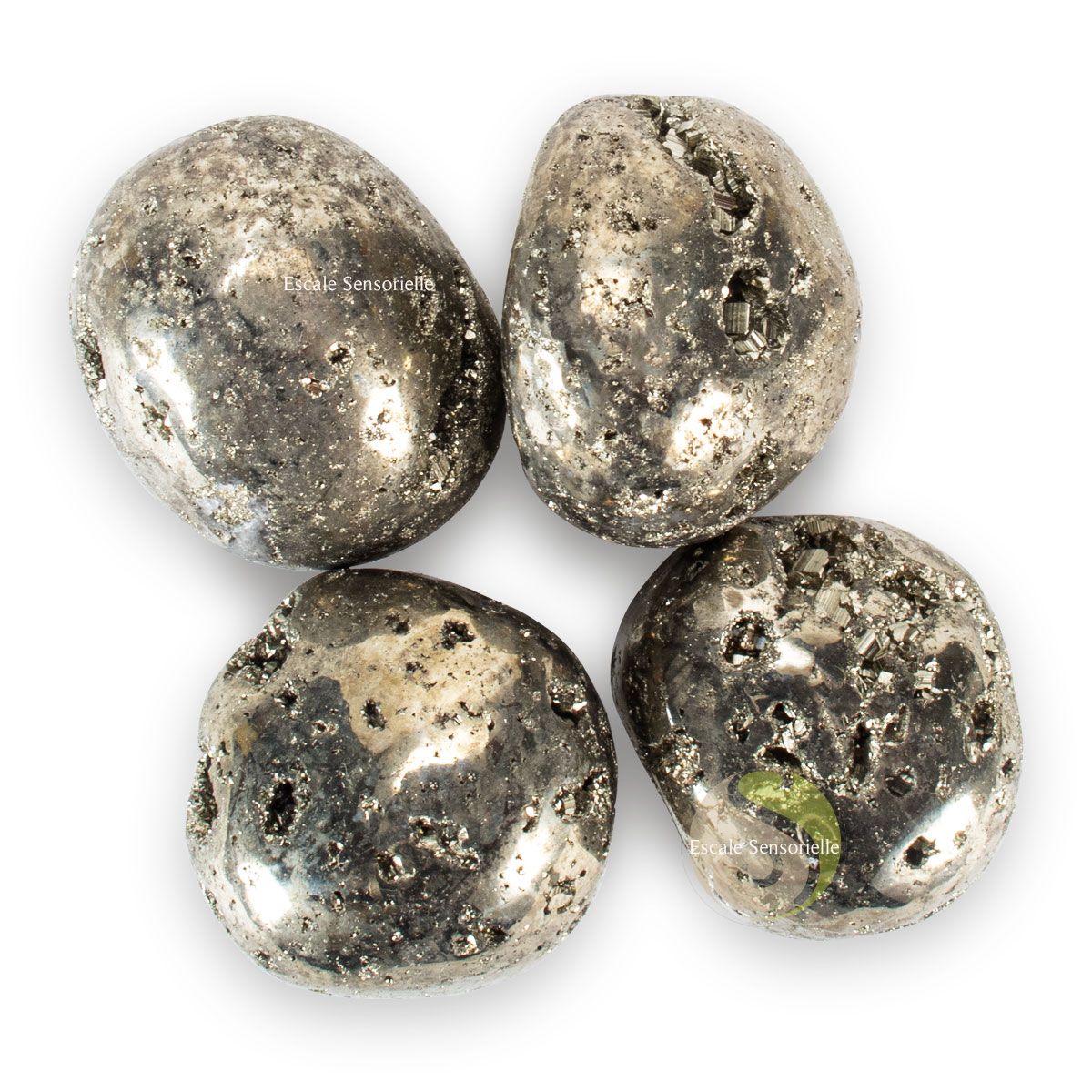 Pyrite l'or des fous pierre minérale naturelle roulée