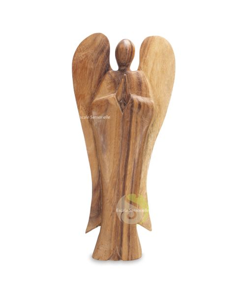 ange gardien bois statue spirituelle messager divin