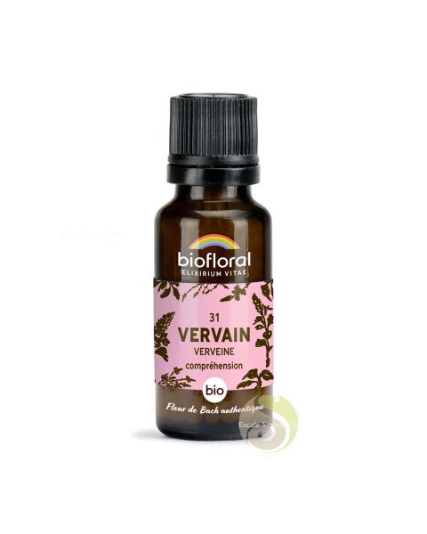 Verveine vervain fleur de Back N°31 sans alcool bio Calme, modération, respect des autres