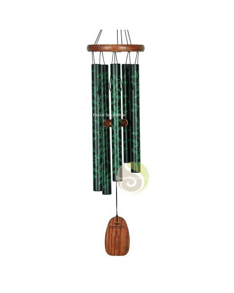 Carillon lierre marbré 5 tubes aluminium et bois d'acajou Woodstock Chimes