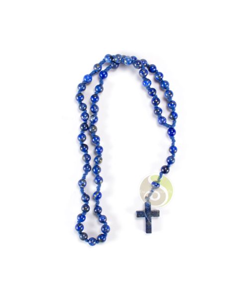 Chapelet lourdes en lapis lazuli pour prières ou le rosaire