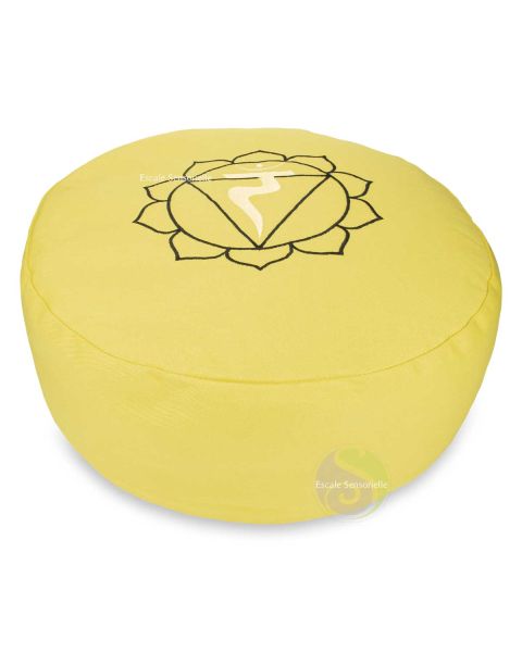 Coussin 3ème chakra plexus solaire jaune