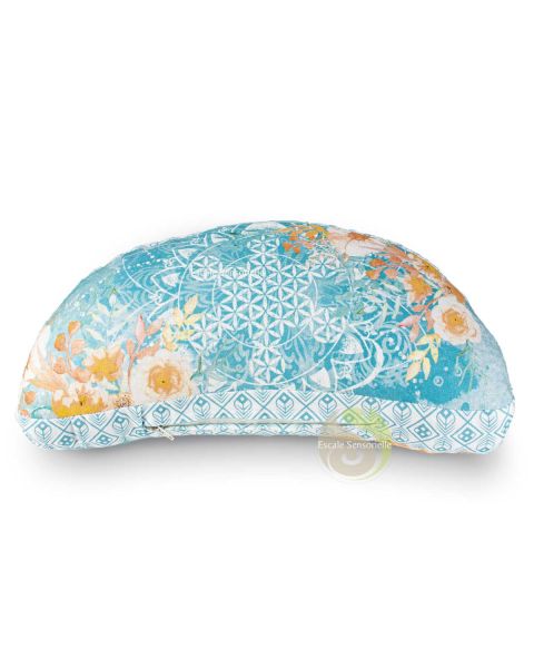 Coussin fuzen turquoise floral