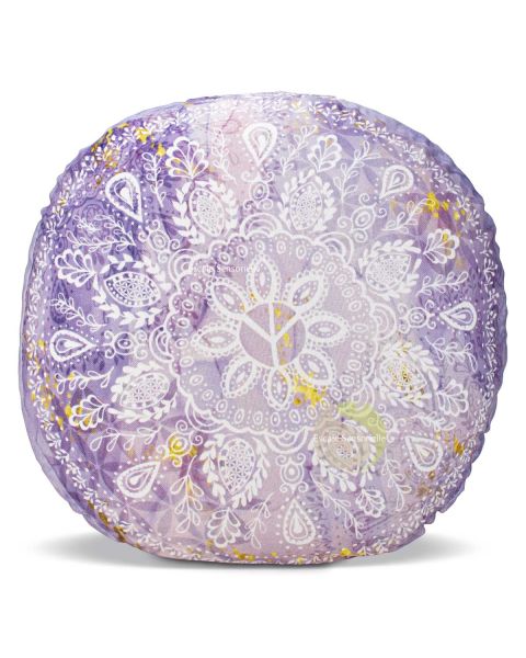 Coussin rond lavande