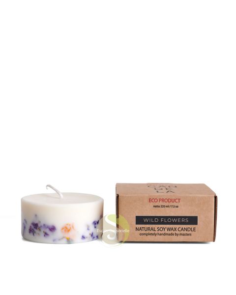 Mini bougie naturelle fleurs sauvages