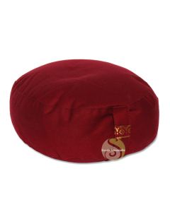 Coussin zafu enfant position lotus rouge voyage 